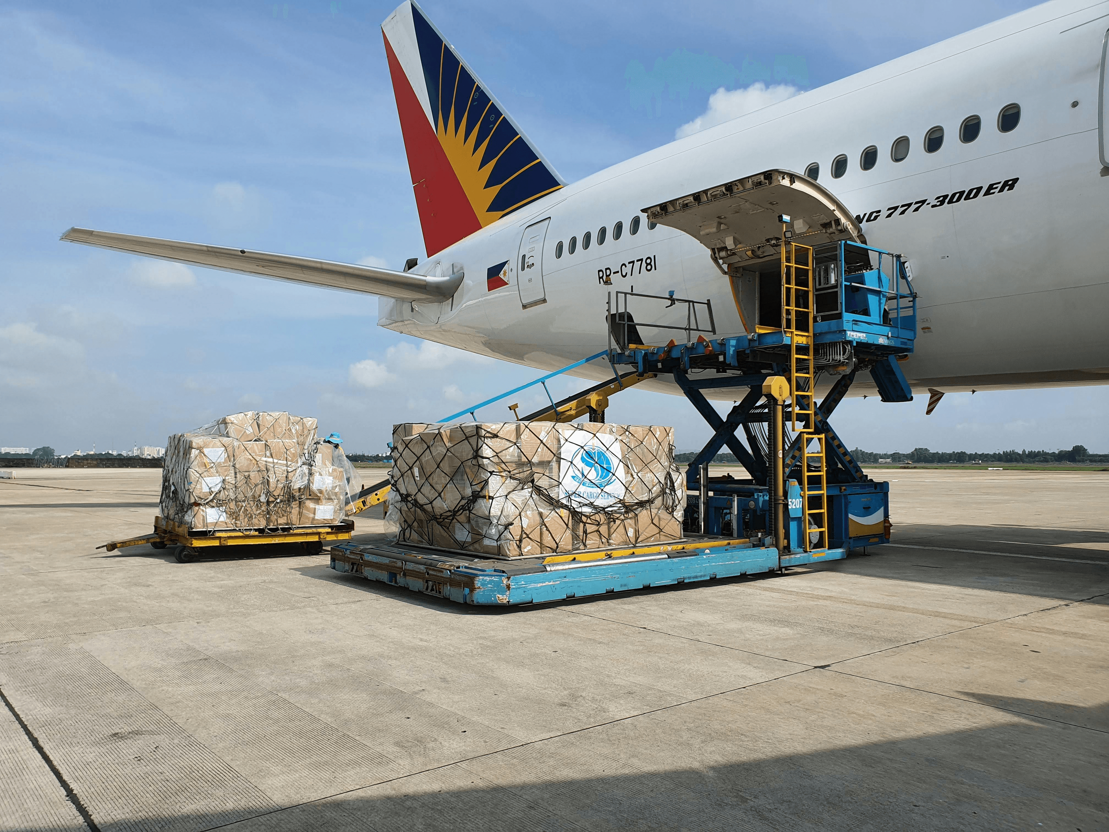 Cargo being loaded onto aircraft